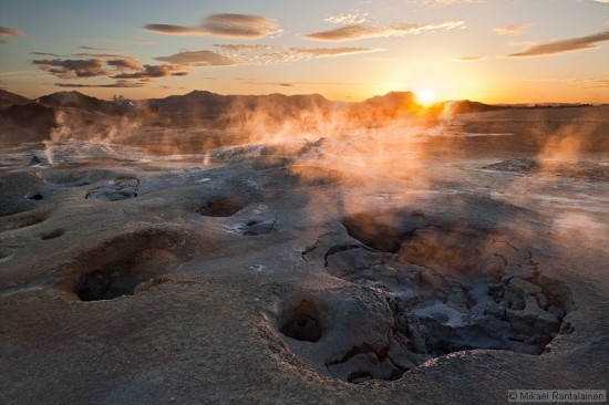 Geothermal area in Hverir, Iceland